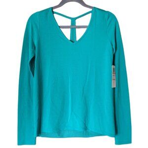 Jessica Simpson Drm Catcher Perfomance Activewear Teal Top Size S